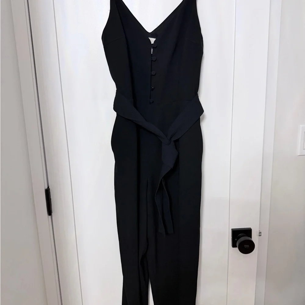 Aritzia Little Moon Petunia Jumpsuit Women's Black Size 4 Classic open back - Picture 9 of 13